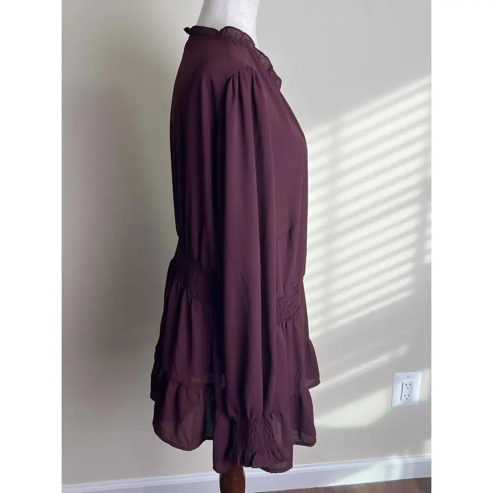Torrid Burgundy Ruffle Peplum Blouse – Size 2X – NWOT - Picture 3 of 5